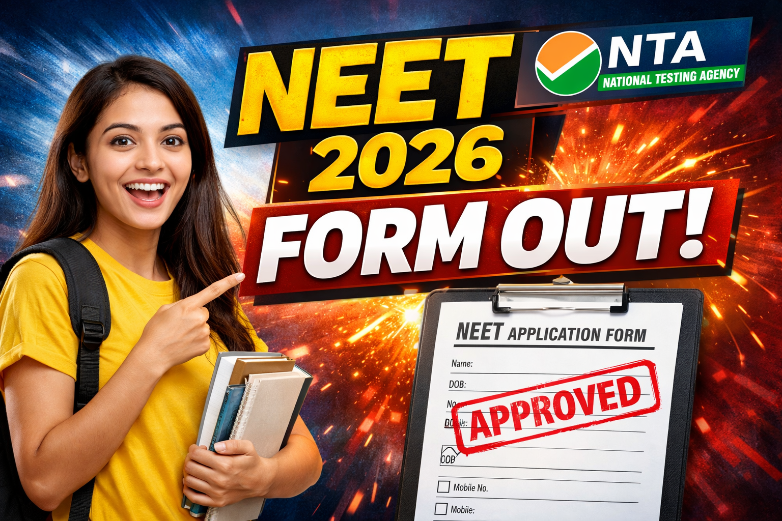 NEET UG 2026 Form Out – Exam Date, Application Form, Fee, Eligibility, Syllabus & Complete Details